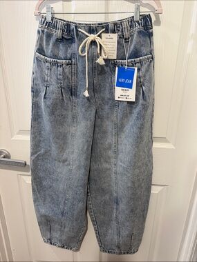 Very Jeans Light Blue Drawstring Denim Joggers